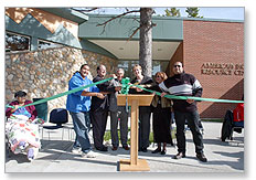 Breaking ground on the new center in 2003.