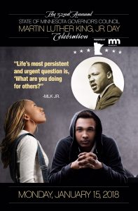 Minnesota MLK Jr. Day Celebration 2018 Flyer Front