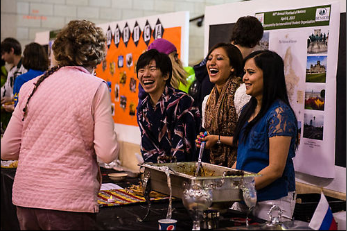During the Feast of Nations each year international students share food with the BSU community