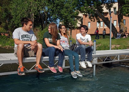Establishing pathos on a campus lake dock for the outdoors enthusiast in the intended audience. Establishing pathos on a campus lake dock for the outdoors enthusiast in the intended audience.