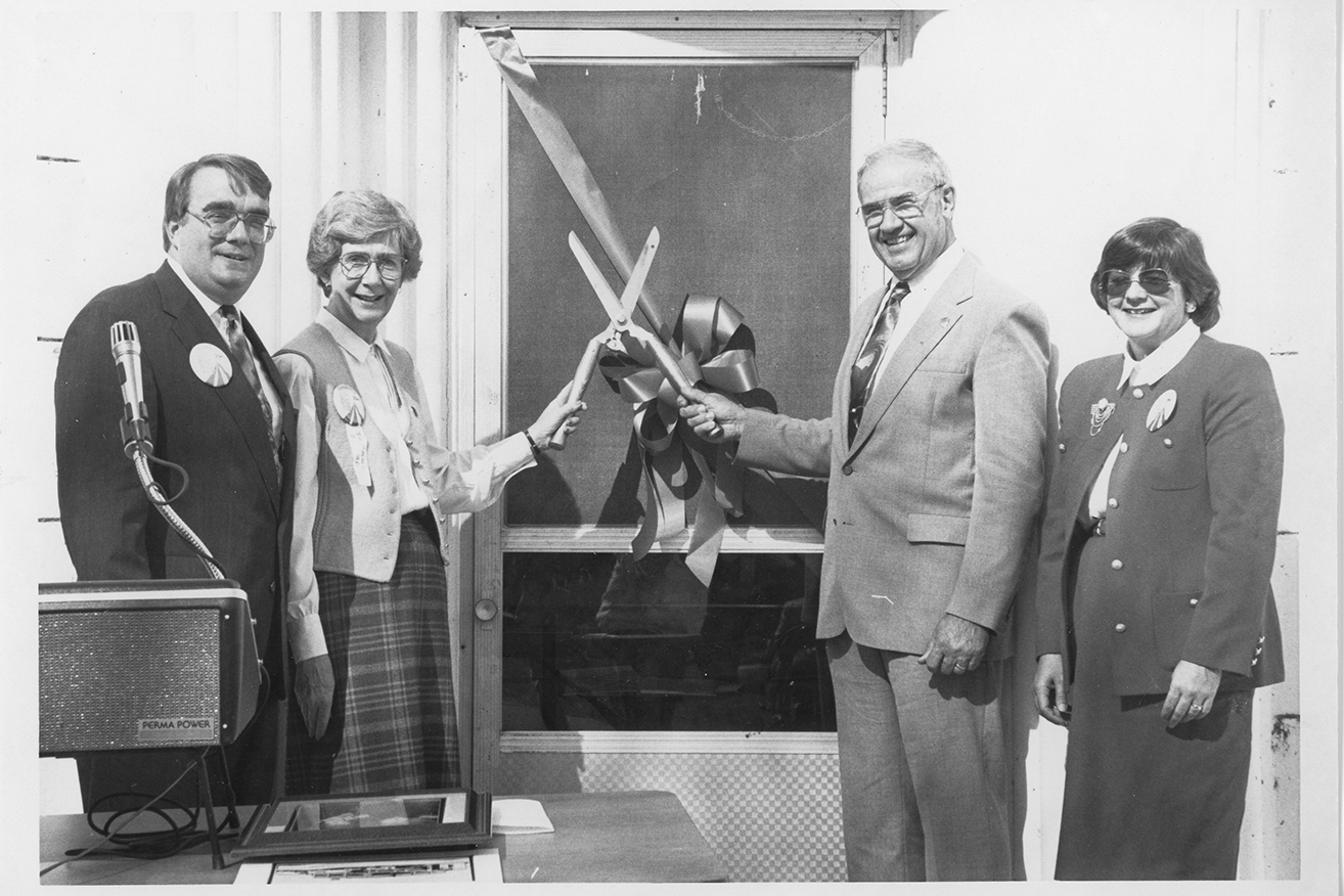 Interim President Linda L. Baer oversees the David Park House Dedication, 1993