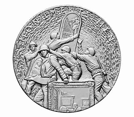 Monuments Men medal, U.S. Mint.