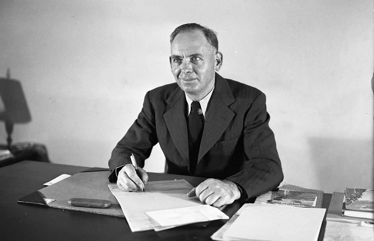 President Charles Sattgast, 1946.