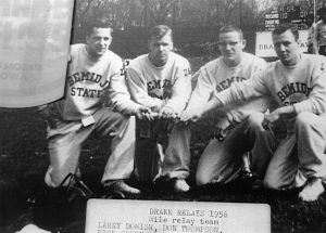 BSU Track Team at the Drake Relays in Des Moines, Iowa, 1956.