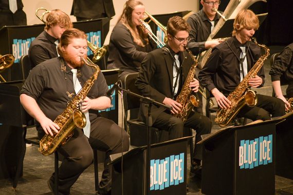 Bemidji State Blue Ice Jazz band performing in the 2022 concert