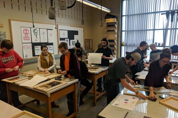 Students Woodprinting