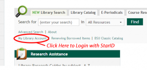 Access digital library reserves by logging in with your StarID.