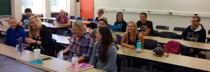 BSU students on-campus at Anoka Ramsey Community College, preparing for class!