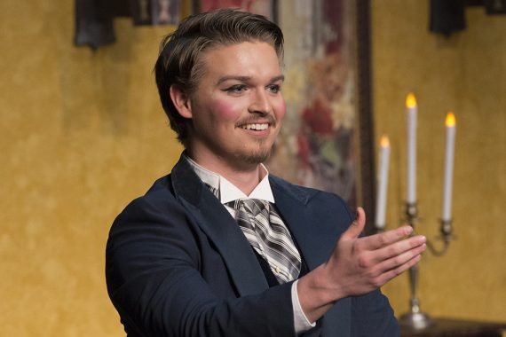 Actor clapping after performance