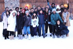 International Students in the snow