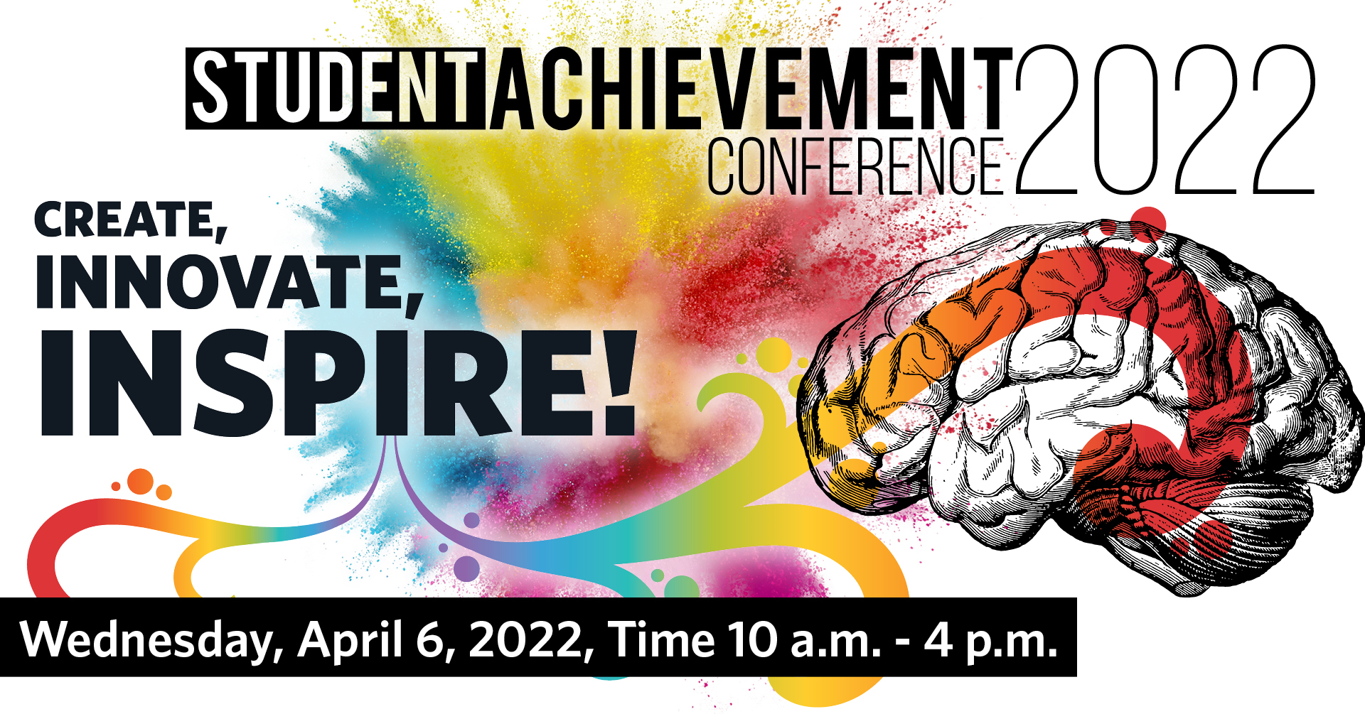 Student Achievement Conference 2022 logo and infographic