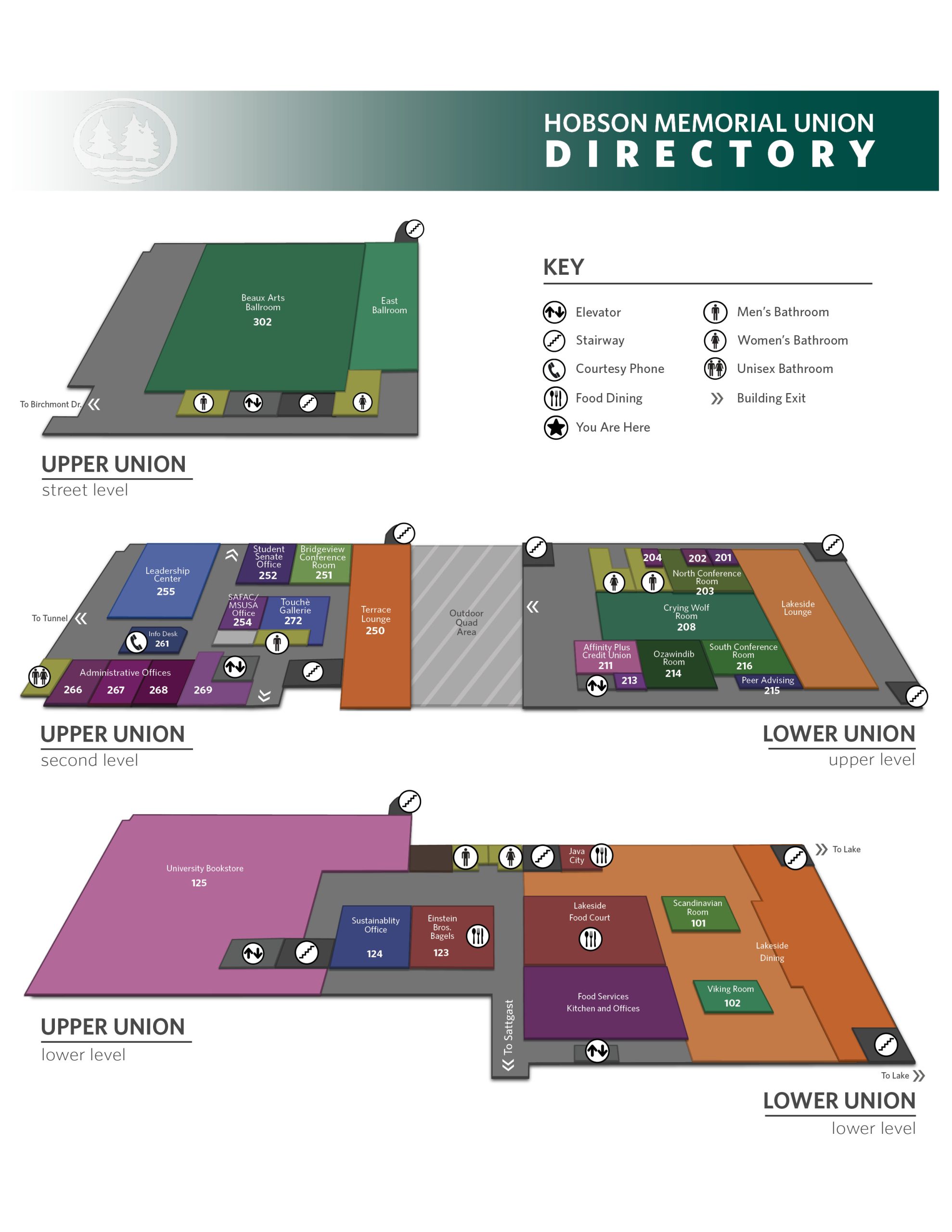 Map of Hobson Memorial Union