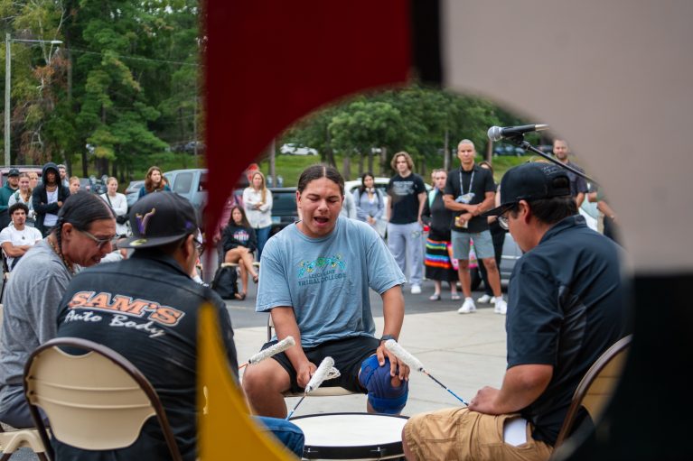 AIRC Students playing the drum