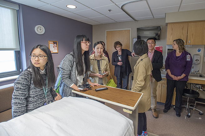 Nursing students from Jinhua, China, tour Sanford Bemidji Medical Center during their September visit to BSU.