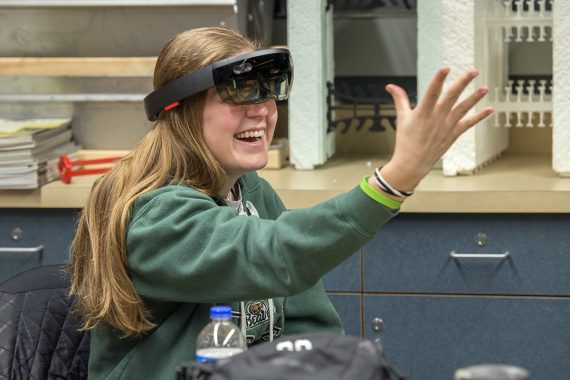 Gallery: Construction and Design Students Experience Augmented Reality Students were able to demo the technology and will gain valuable experience using it as they design and build the program’s first ever “Tiny House” as the capstone to the semester long course.