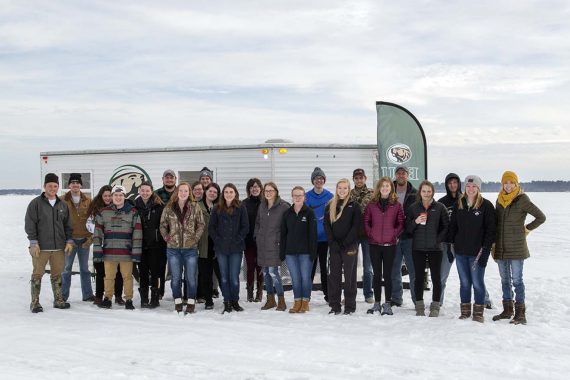 Biology Students Explore Frozen Lake Bemidji From Hardwater Ice Lab