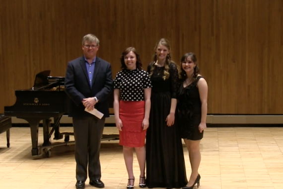 Department of Music Awards Three DeKrey Scholarships at Annual Competition