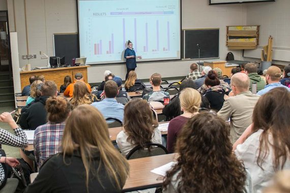 Brooke Tader presents her research on April 5 in Hagg-Sauer Hall.