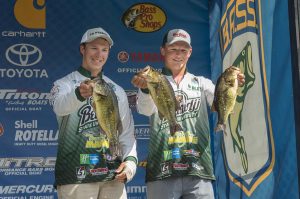 Thor and Mitch Swanson weigh in on Day 1 of the Bassmaster College Series National Championship, Aug. 10.
