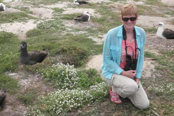 Biology Professor Shares Adventures to the Unique and Isolated Midway Atoll Dr. Elizabeth Rave in the Midway Islands.