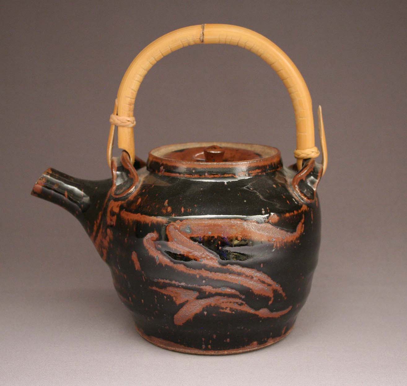 Warren Mackenzie—stoneware and cane teapot