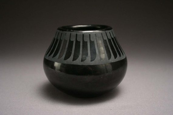 Maria Martinez—burnished blackware jar