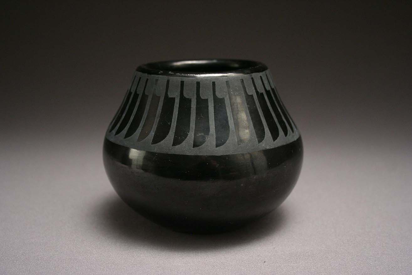 Maria Martinez—burnished blackware jar