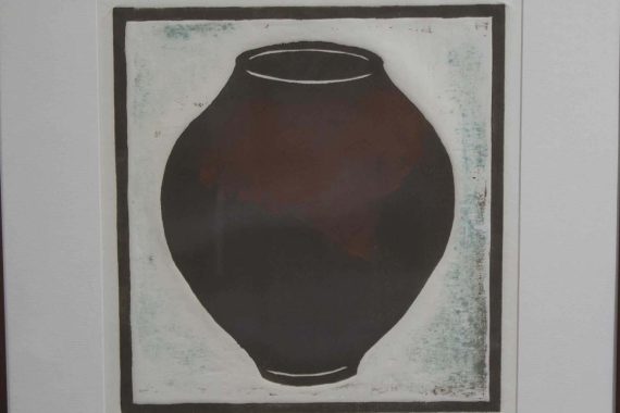 Lillie M. Kleven, "Temmoku," woodblock