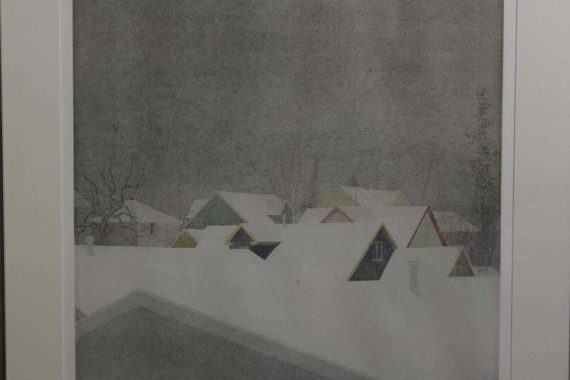 Wanda Miller Matthews, "Snow Light," etching