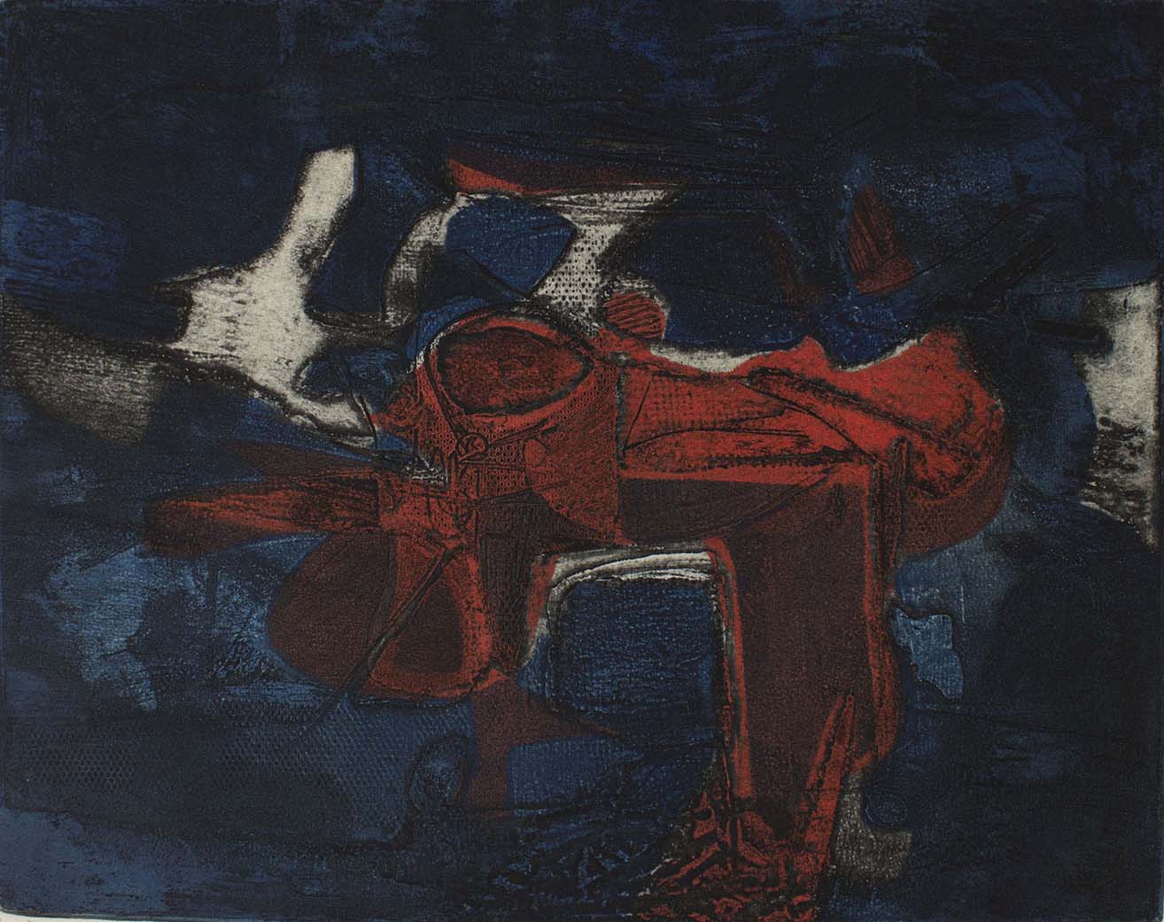 Karl Kasten, "La Mer," color etching