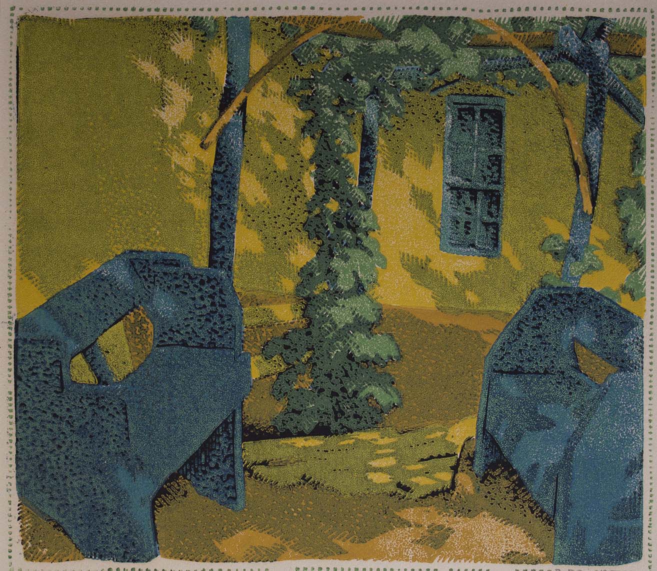Gustave Baumann, "A Quit Corner," color woodcut