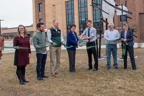 BSU Dedicates ‘Northscape’ Sculptures Outside Memorial Hall
