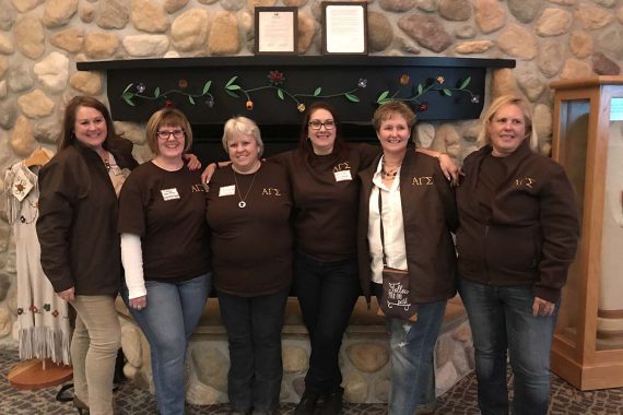 Alpha Gamma Sigma members at the Sept. 23 Greek Alumni & Friends Reunion in the American Indian Resource Center.