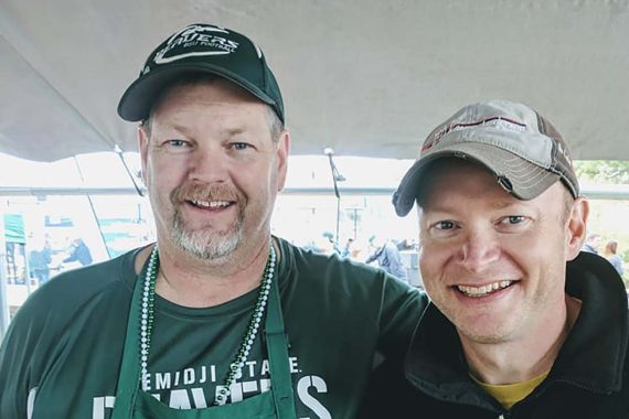 Beaver Pride Advisory Board President Kevin Waldhausen (left) with member Jim Martens.