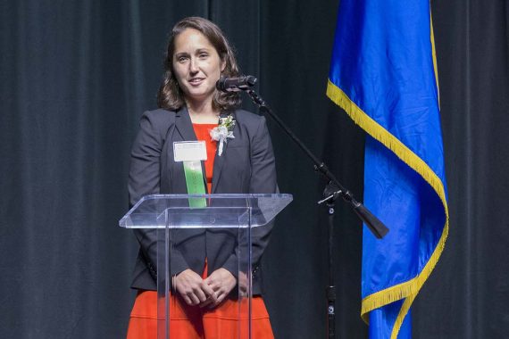 Young Alumni honoree Dr. Guylaine Hach&eacute; &rsquo;04.