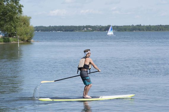Paddleboarding during Sunday in the Park Aug. 20 at Diamond Point Park.