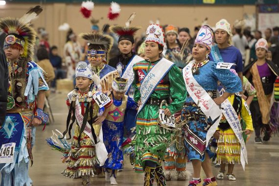 Bemidji-area princesses at the 46th annual BSU Powwow Nov. 18 in the John Glas Fieldhouse.
