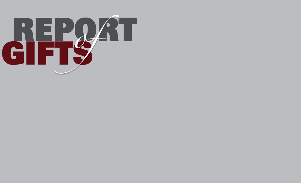 Report of Gifts