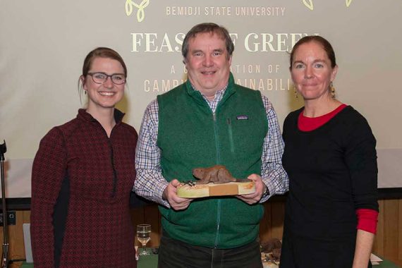 Gallery: Sustainability Office’s Inaugural Feast of Green Dr. Patrick Welle, professor emeritus of economics, was one of three recipients of BSU's first Amik Awards.