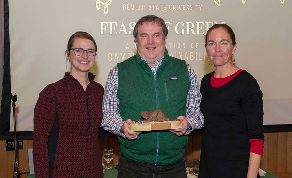 Dr. Patrick Welle, professor emeritus of economics, was one of three recipients of BSU's first Amik Awards.
