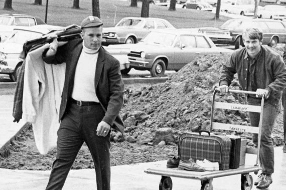 Freshman move-in, 1960s.