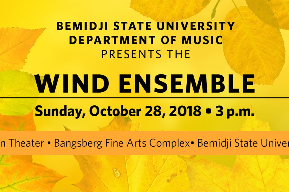 Wind Ensemble, Oct. 28, 2018.