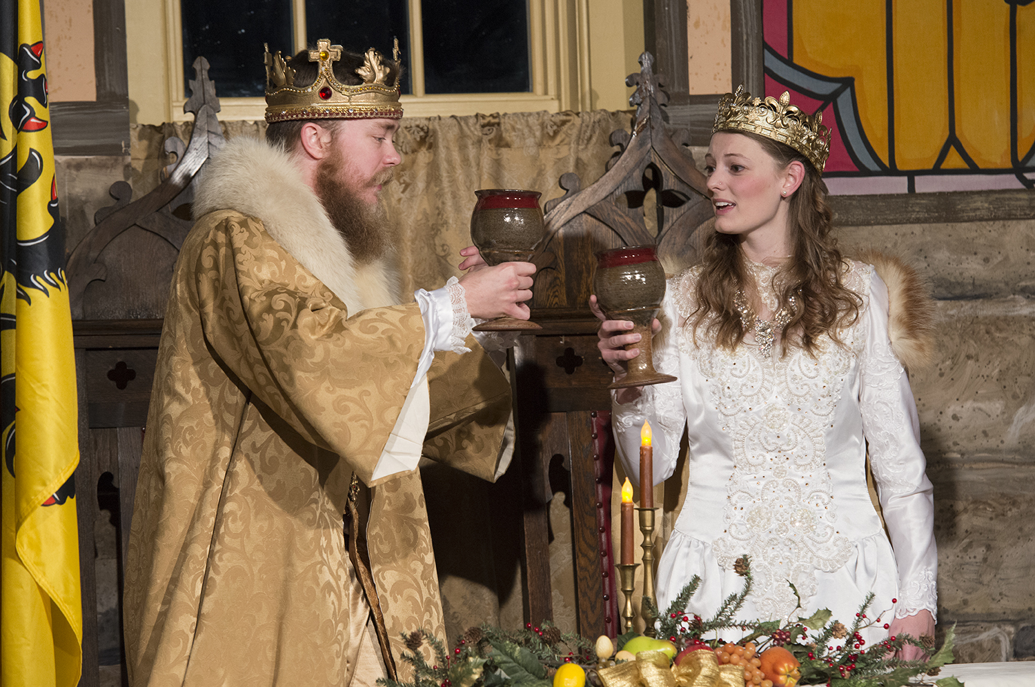 50th Annual Madrigal Dinner king and queen, BSU seniors Ian Trosen and Lindsay Marketon