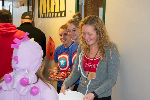 Gallery: Bemidji State University Dorms Welcome Trick-or-Treaters