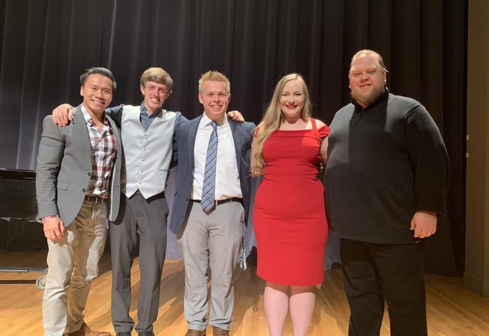 BSU faculty and students at the NATS competition.