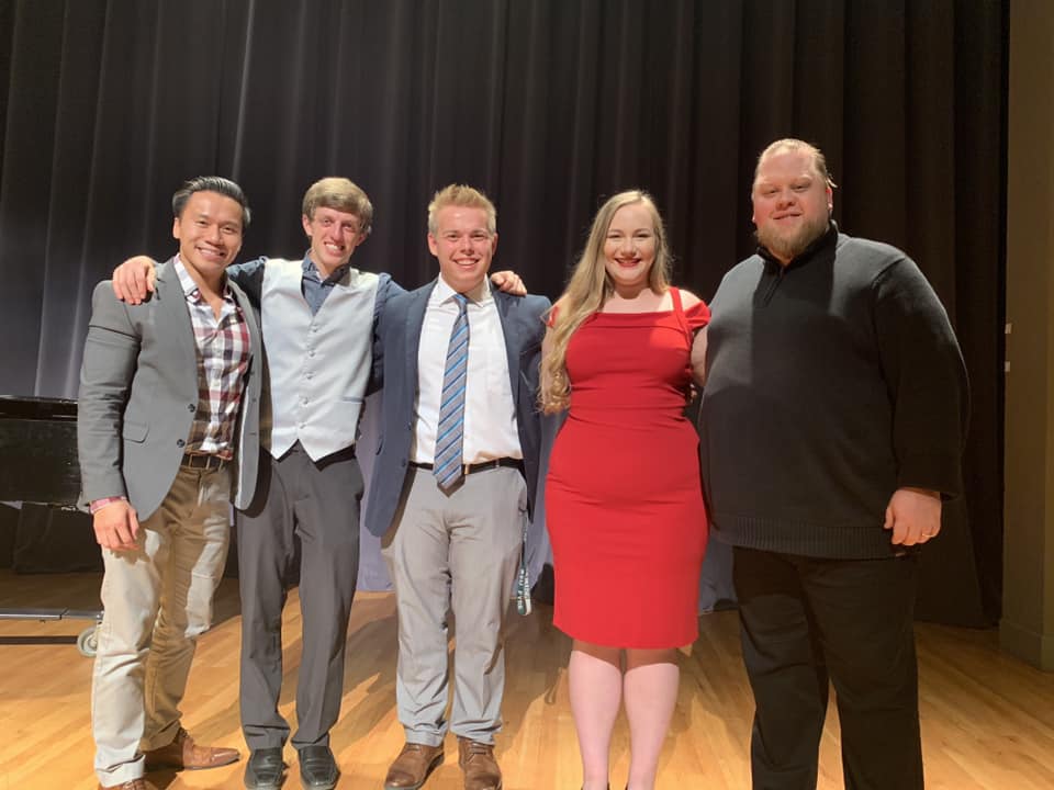 BSU faculty and students at the NATS competition.