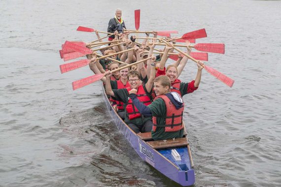 President Hensrud at Bemidji 2018 Dragon Boat