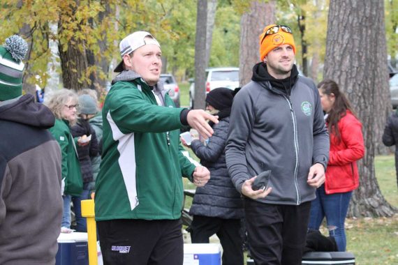 Tailgating before the Homecoming football game.