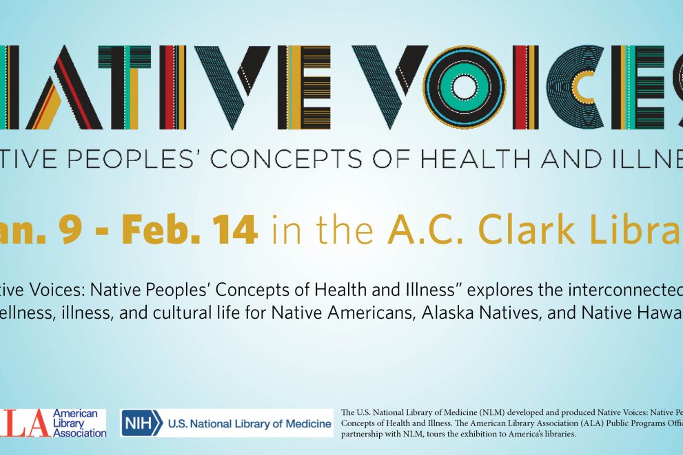 Bemidji State University's A.C. Clark Library has been selected as one of only 104 libraries nationwide that will host a traveling exhibit from Jan. 9 - Feb 14. exploring the concepts of health and illness amongst native peoples.