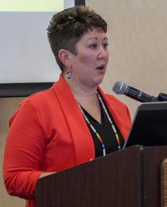 Dr. Misty Wilkie gave a Sept. 19 keynote address on BSU's nursing program.